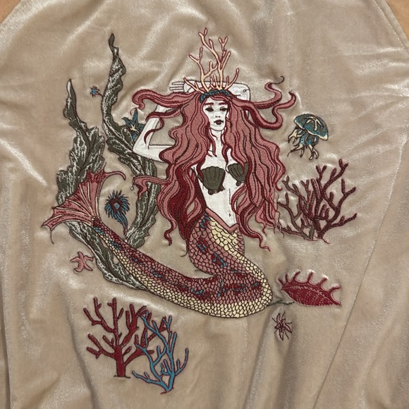 silence + noise Velvet Embroidered Mermaid Bomber - Picture 8 of 9
